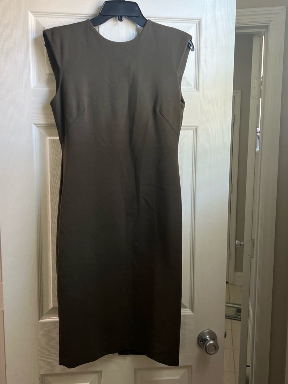 ANTONIO MELANI Olive Sleeveless Sheath Dress